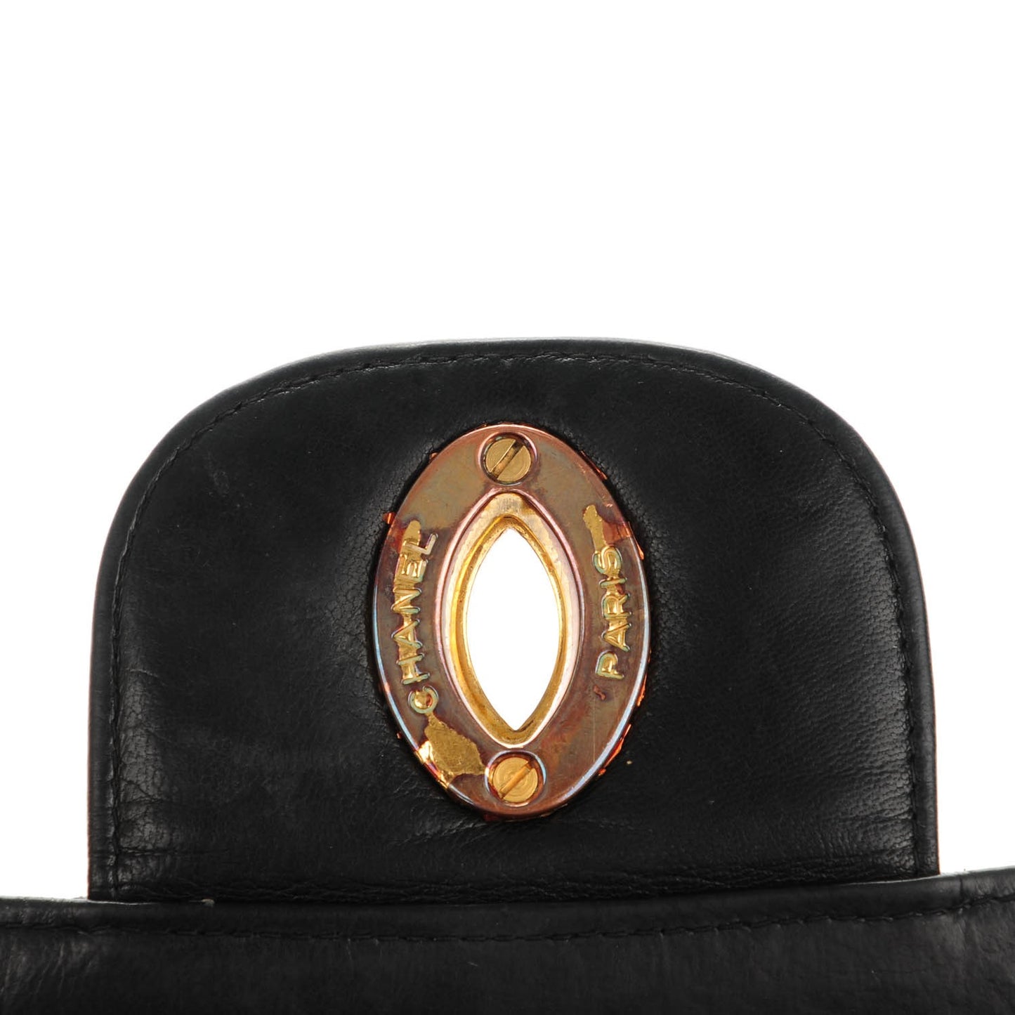Lambskin Quilted Jumbo Flap Black