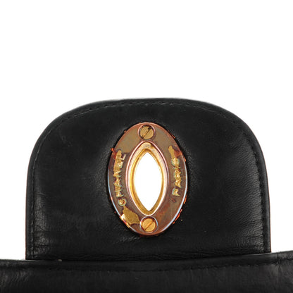 Chanel Lambskin Quilted Jumbo Flap Black 6 of 13