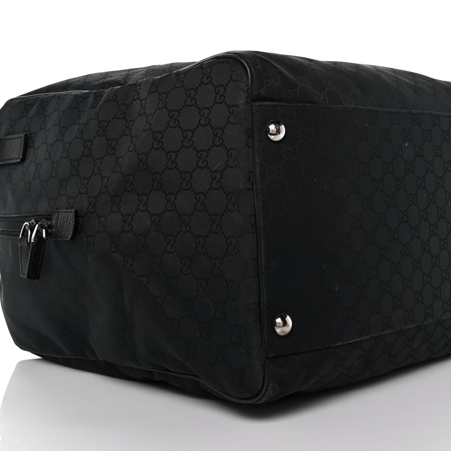 Gucci Denim Monogram Large Duffle Black 7 of 9