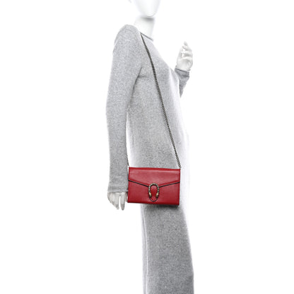 Gucci Calfskin Mini Dionysus Chain Wallet Hibiscus Red 2 of 10