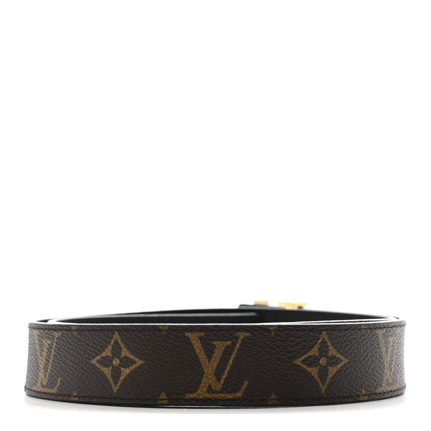 Louis Vuitton Calfskin Monogram 30mm LV Initiales Reversible Belt 80 32 Black 2 of 6