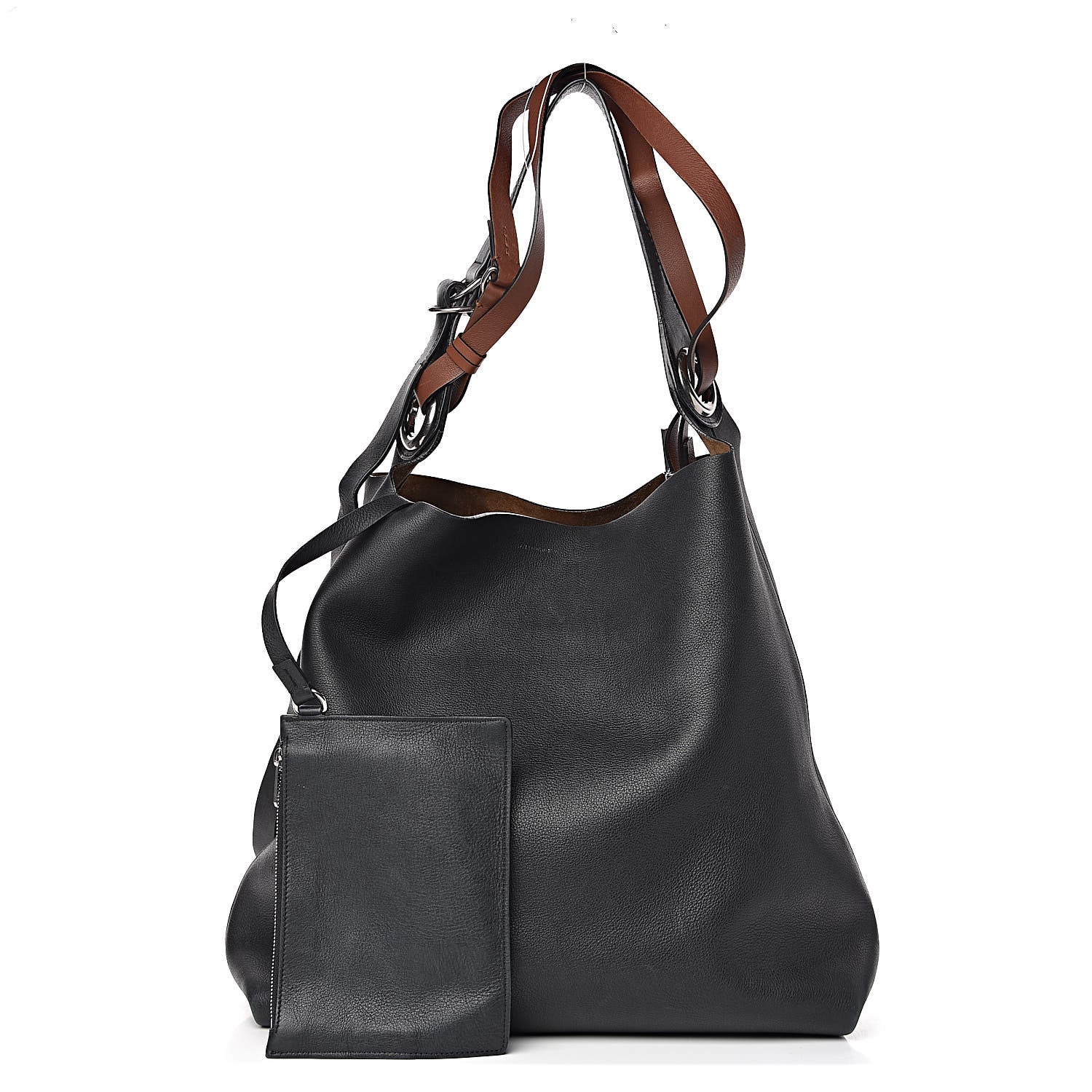 Burberry Calfskin Grommet Hobo Black 1 of 18
