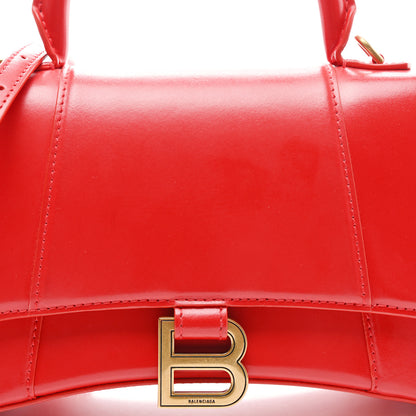 Balenciaga Shiny Box Calfskin Small Hourglass Top Handle Bag Bright Red 6 of 8