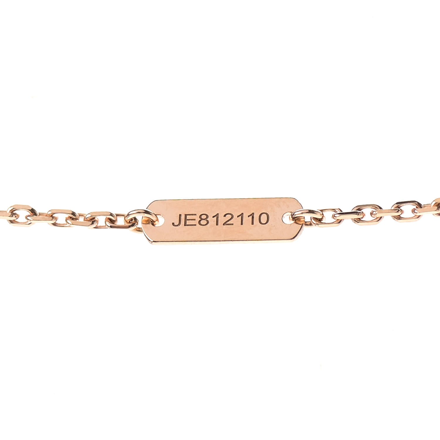 Van Cleef & Arpels 18K Rose Gold Diamond Bulls Eye Vintage Alhambra Pendant Necklace 6 of 7