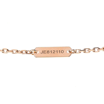 Van Cleef & Arpels 18K Rose Gold Diamond Bulls Eye Vintage Alhambra Pendant Necklace 6 of 7