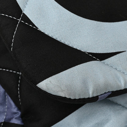 Chanel Silk Maxi Scarf Chanel 19 Flap Black Blue White 13 of 17