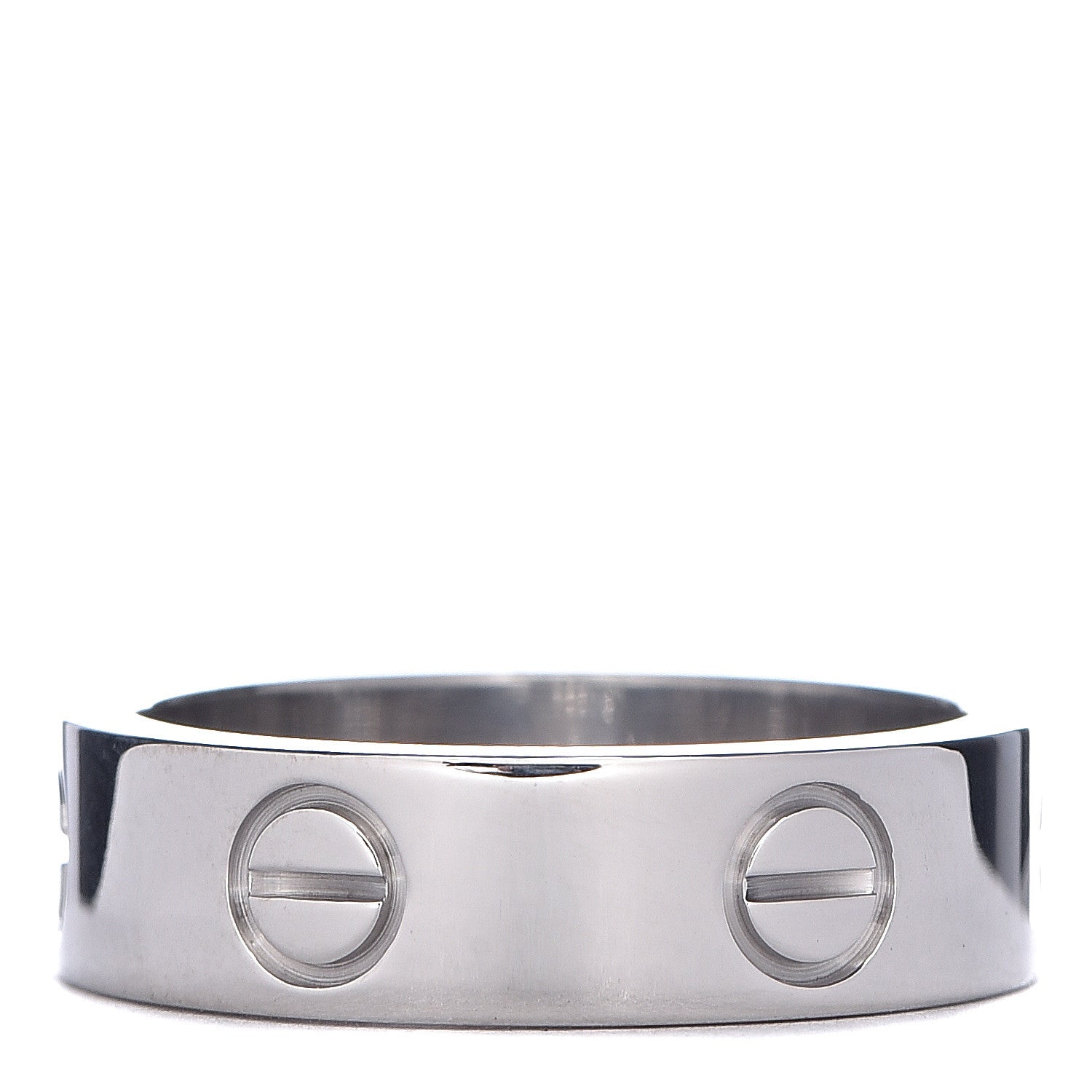 Cartier 18K White Gold 5.5mm LOVE Ring 54 6.75 3 of 5