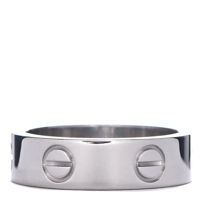 Cartier 18K White Gold 5.5mm LOVE Ring 54 6.75 3 of 5