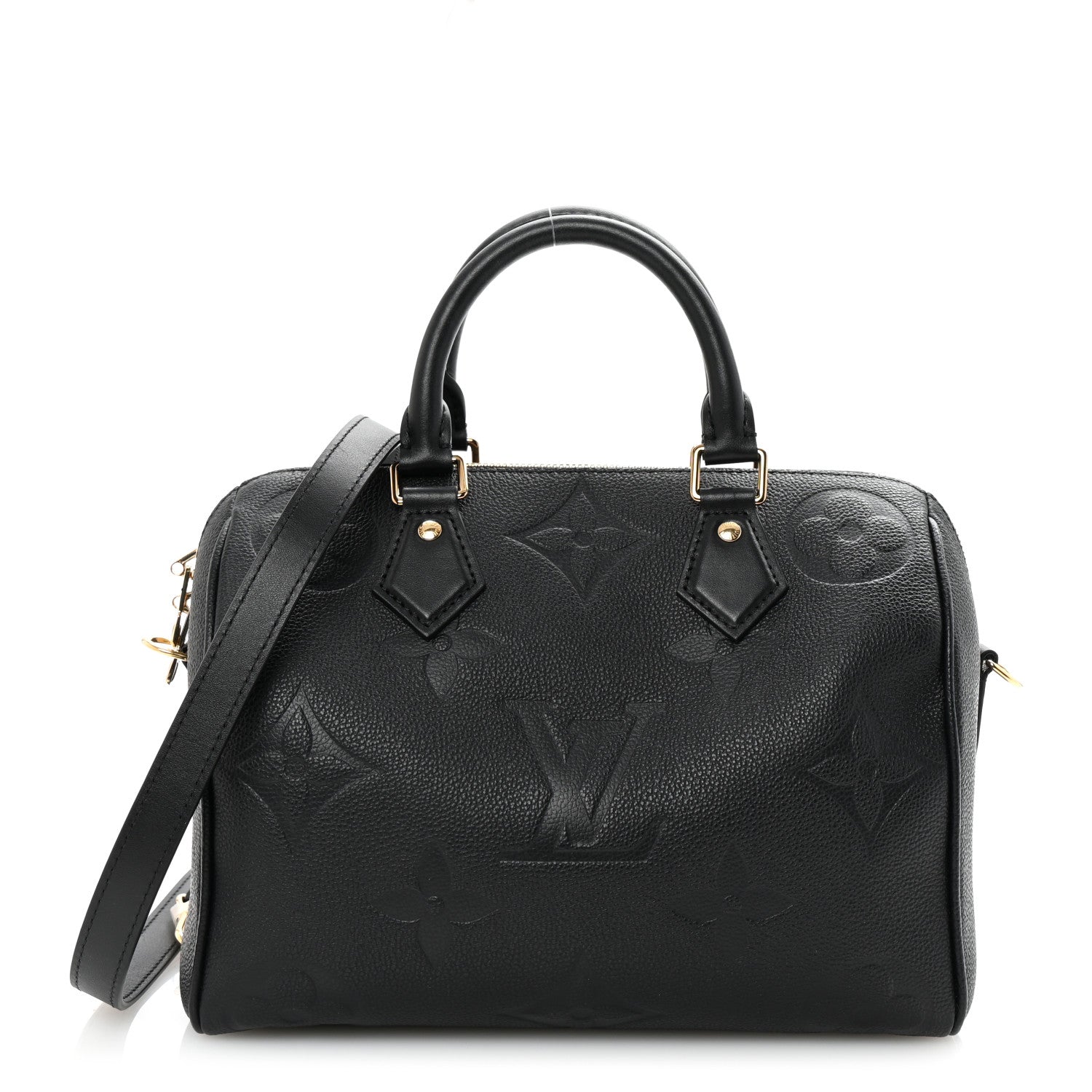 Louis Vuitton Empreinte Monogram Giant Speedy Bandouliere 25 Black 1 of 9