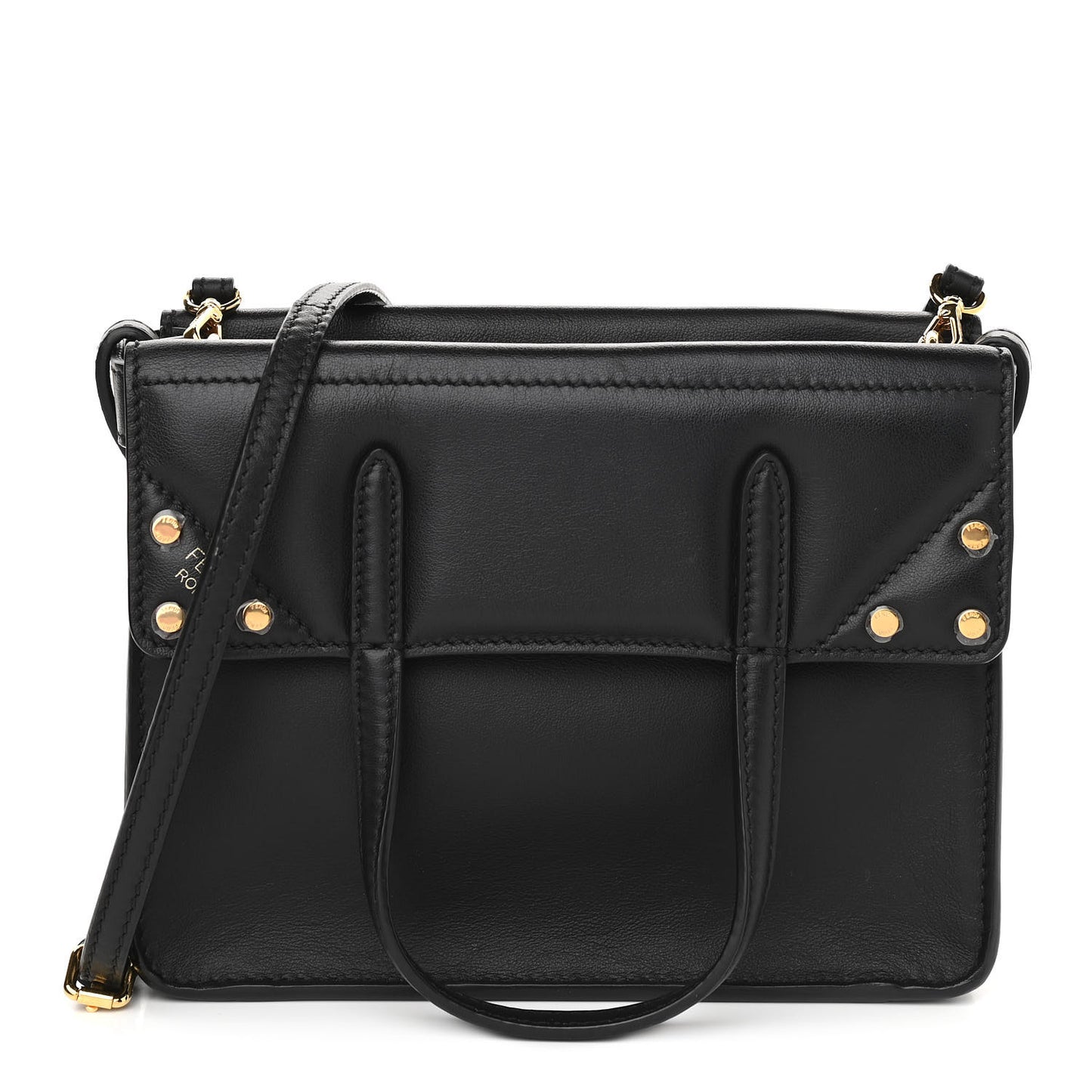 Vitello Grace Matte Small Flip Tote Black