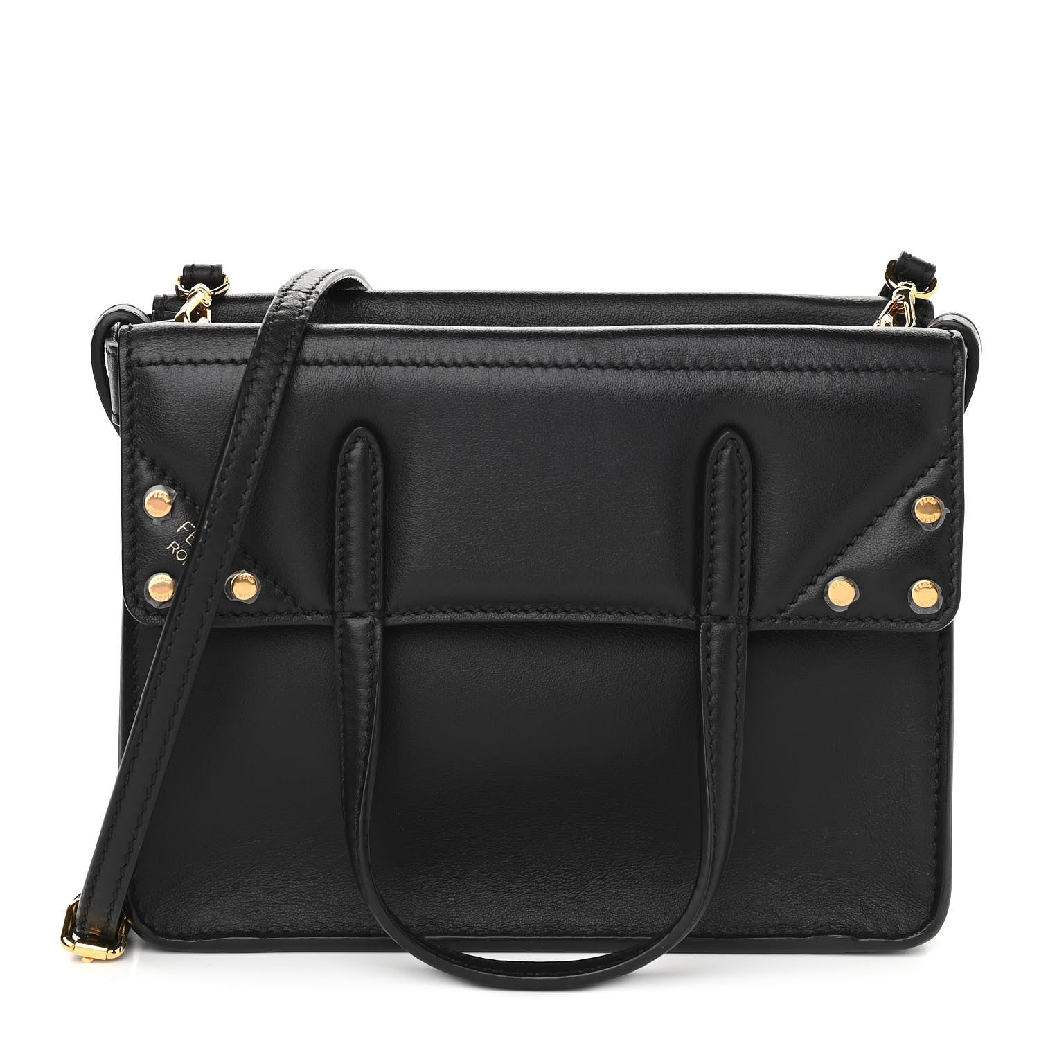 Fendi Vitello Grace Matte Small Flip Tote Black 1 of 13