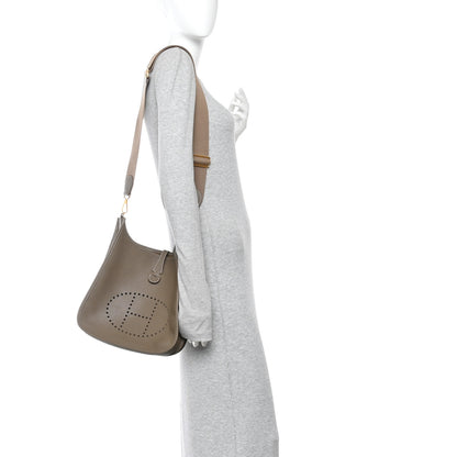 Hermes Taurillon Clemence Evelyn III PM Etoupe 2 of 11