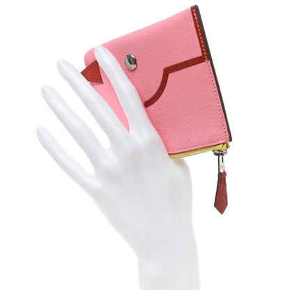 Hermes Chevre Mysore Paddock Change Purse Rose Confetti Brique 2 of 8
