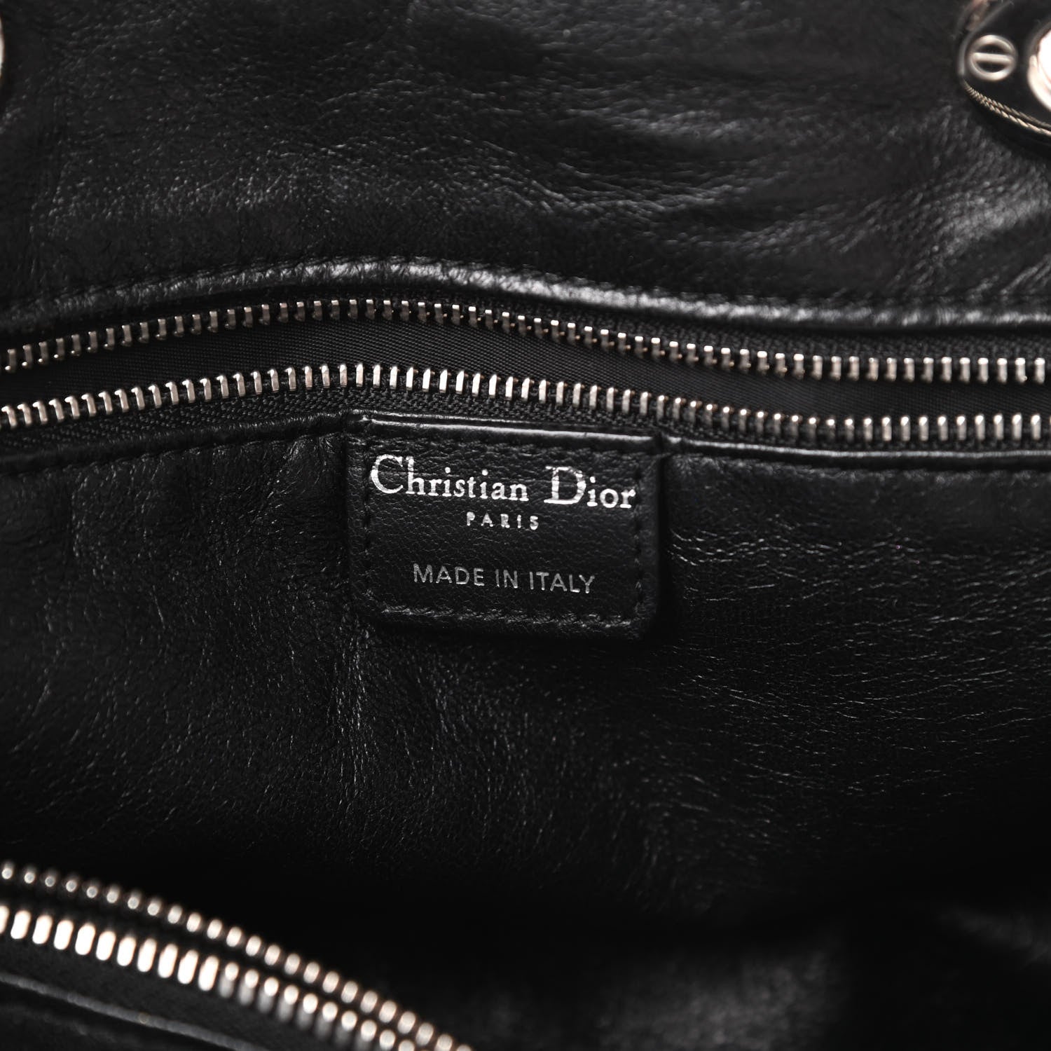 Christian Dior Lambskin Woven Lady Dior Avenue Tote Black 6 of 12
