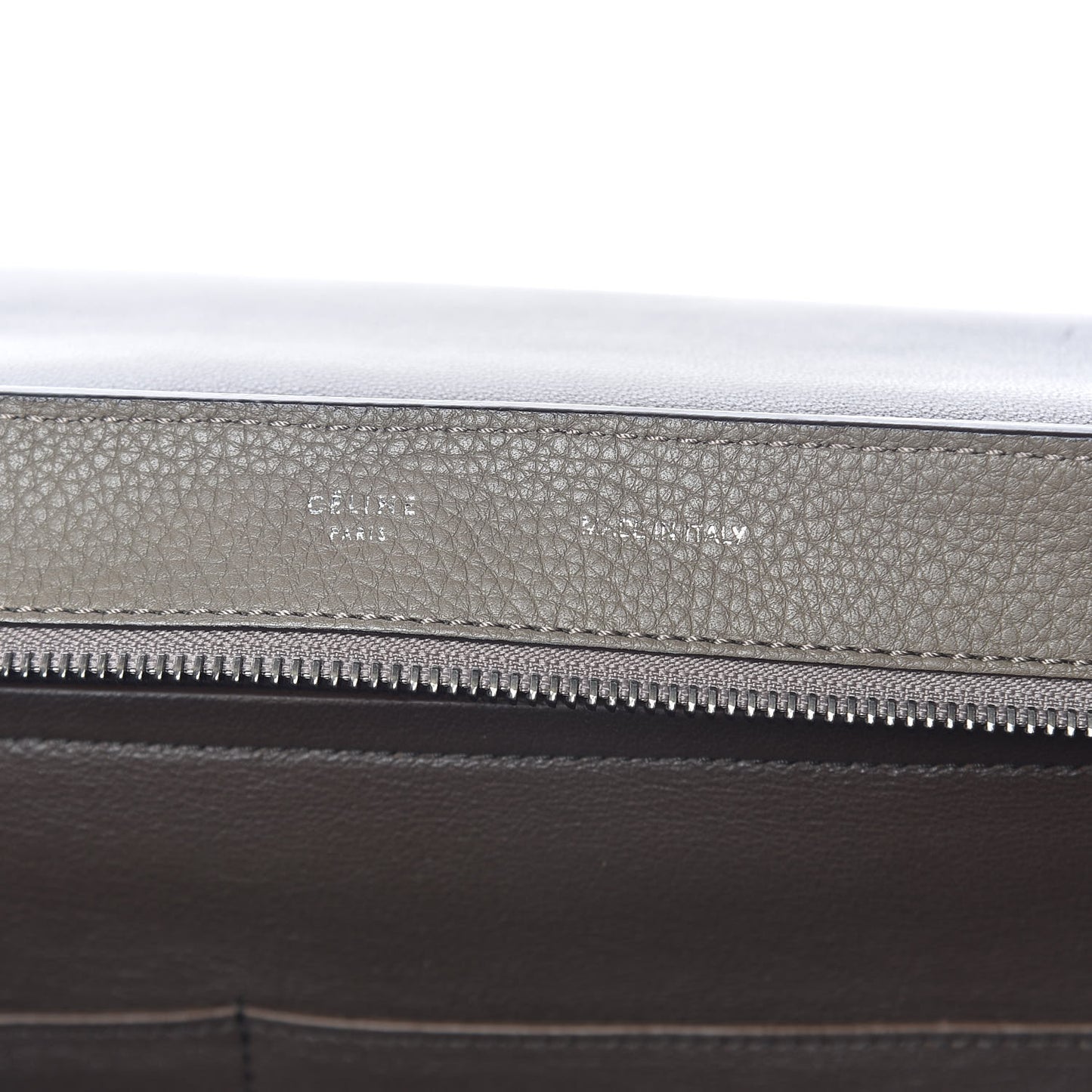 Drummed Calfskin Suede Medium Trapeze Taupe