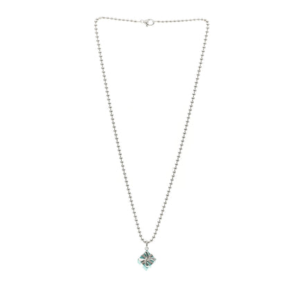 Tiffany Sterling Silver Enamel Gift Box Charm Necklace Blue 3 of 6