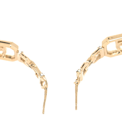 Chanel Crystal CC Vendome Hoop Earrings Gold 3 of 4