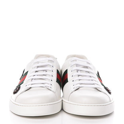 Gucci Calfskin Web Studded Mens Arrow Ace Sneakers 12 White 2 of 9