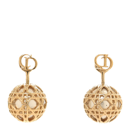 Christian Dior Pearl Secret Cannage Mise En Dior Tribales Earrings Gold 1 of 4