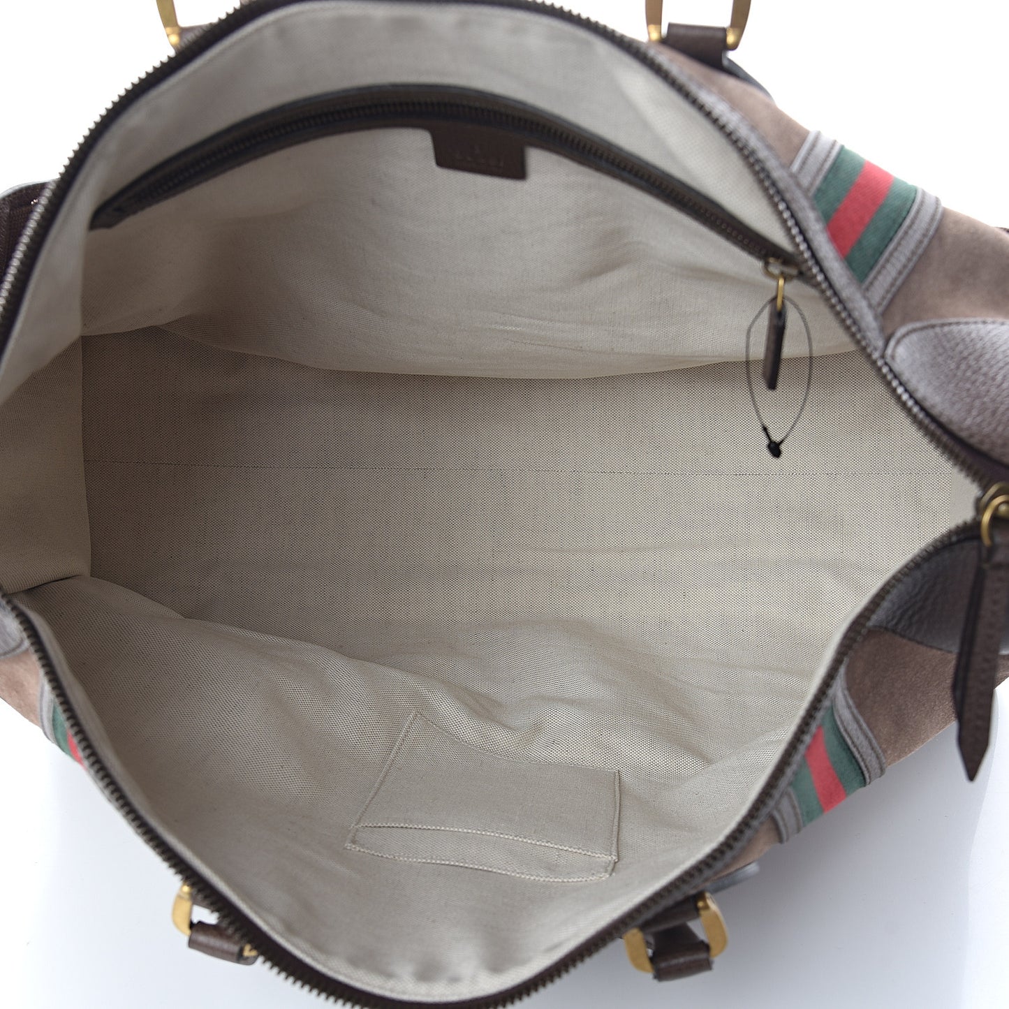 Suede Daino Textured Dollar Calfskin Web Large Neo Vintage Duffle Bag Deep Acero New Acero