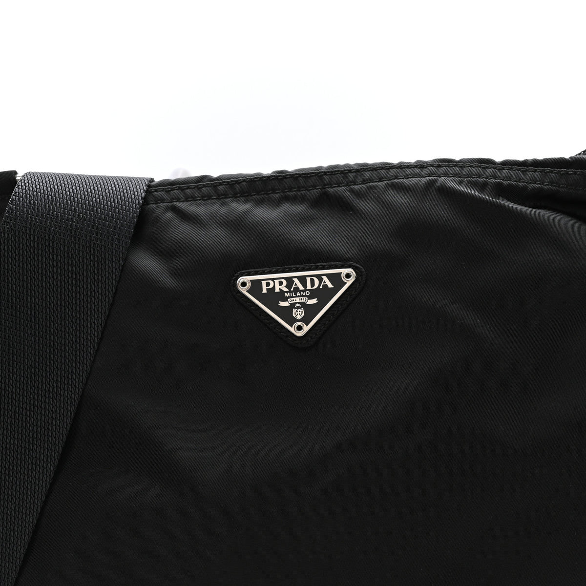 Nylon Vela Flat Messenger Bag Black