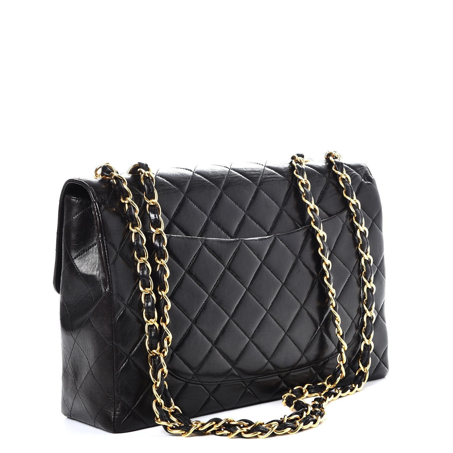 Chanel Lambskin Quilted Jumbo Single Flap Black 4 of 9