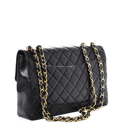 Chanel Lambskin Quilted Jumbo Single Flap Black 4 of 9