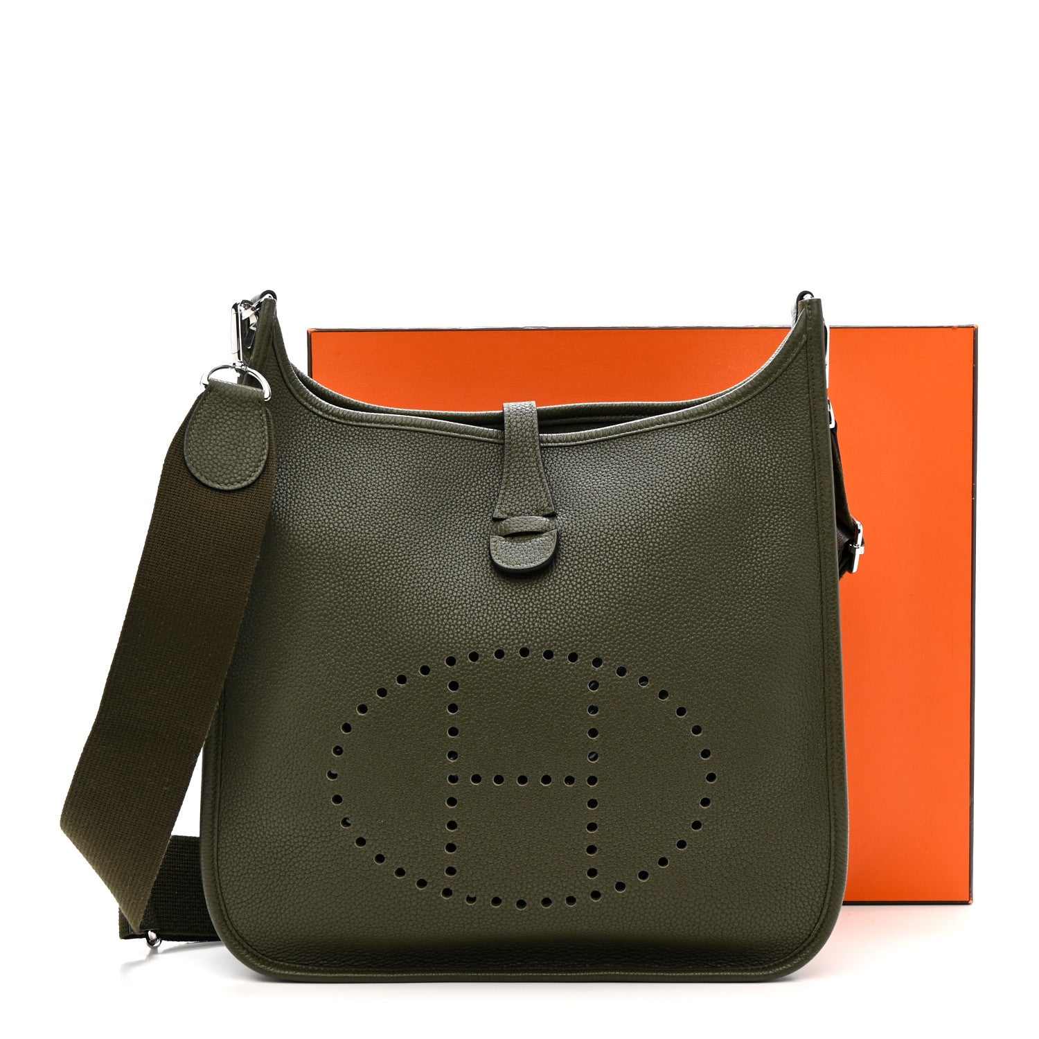 Hermes Taurillon Maurice Evelyne III PM Vert Olive 11 of 11