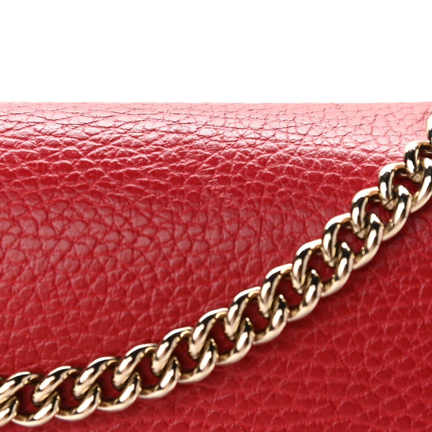 Dollar Calfskin Interlocking G Shoulder Bag Red