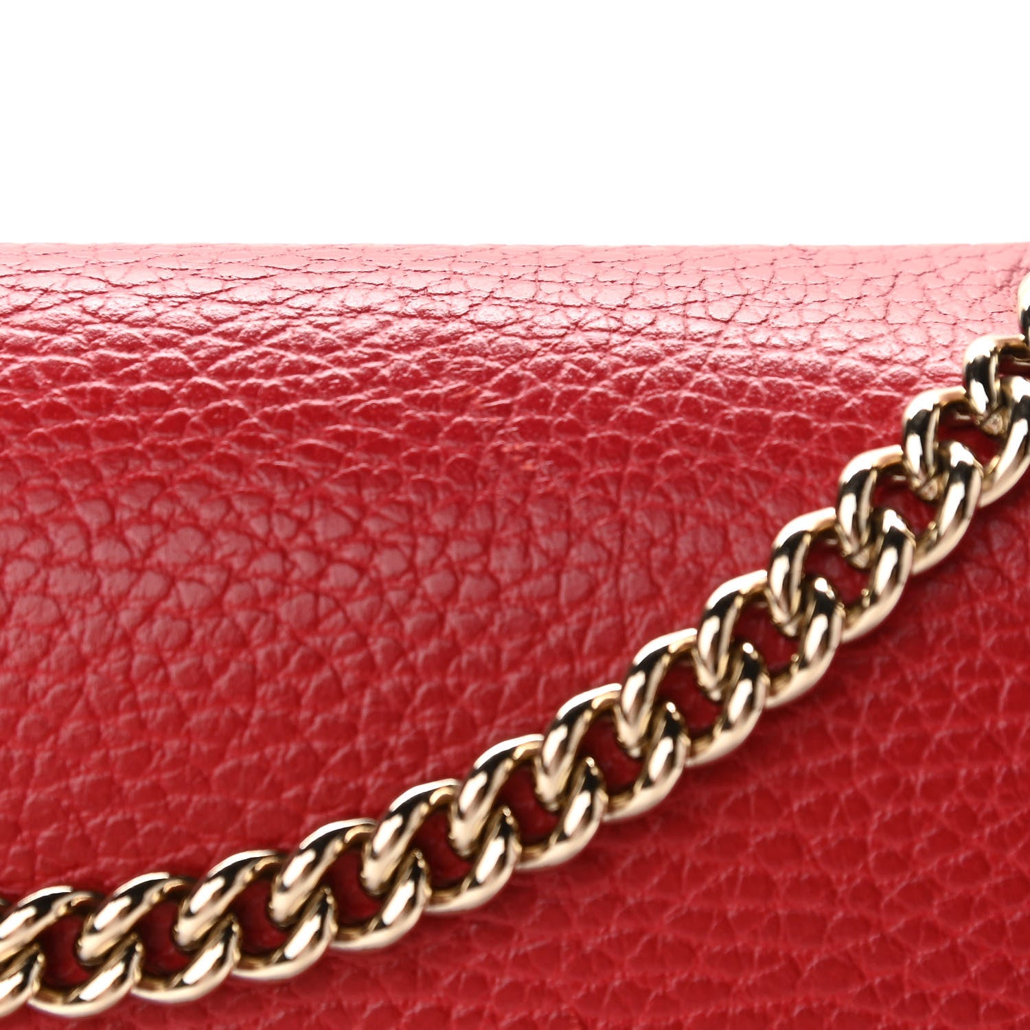 Gucci Dollar Calfskin Interlocking G Shoulder Bag Red 11 of 11