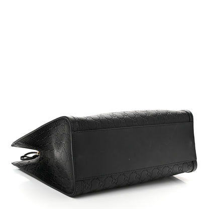 Gucci Guccissima Medium Padlock Tote Black 4 of 11