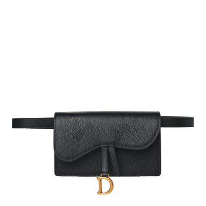 Christian Dior Grained Calfskin Saddle Belt Bag Black 1 of 9