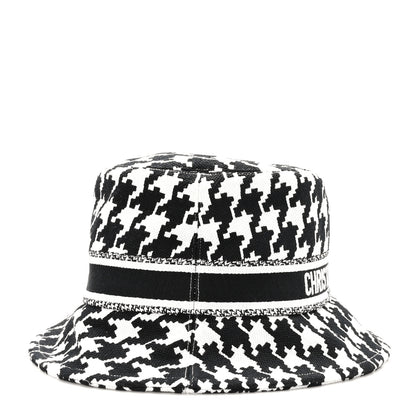Christian Dior Pied De Poule Bucket Hat 57 Black White 5 of 7
