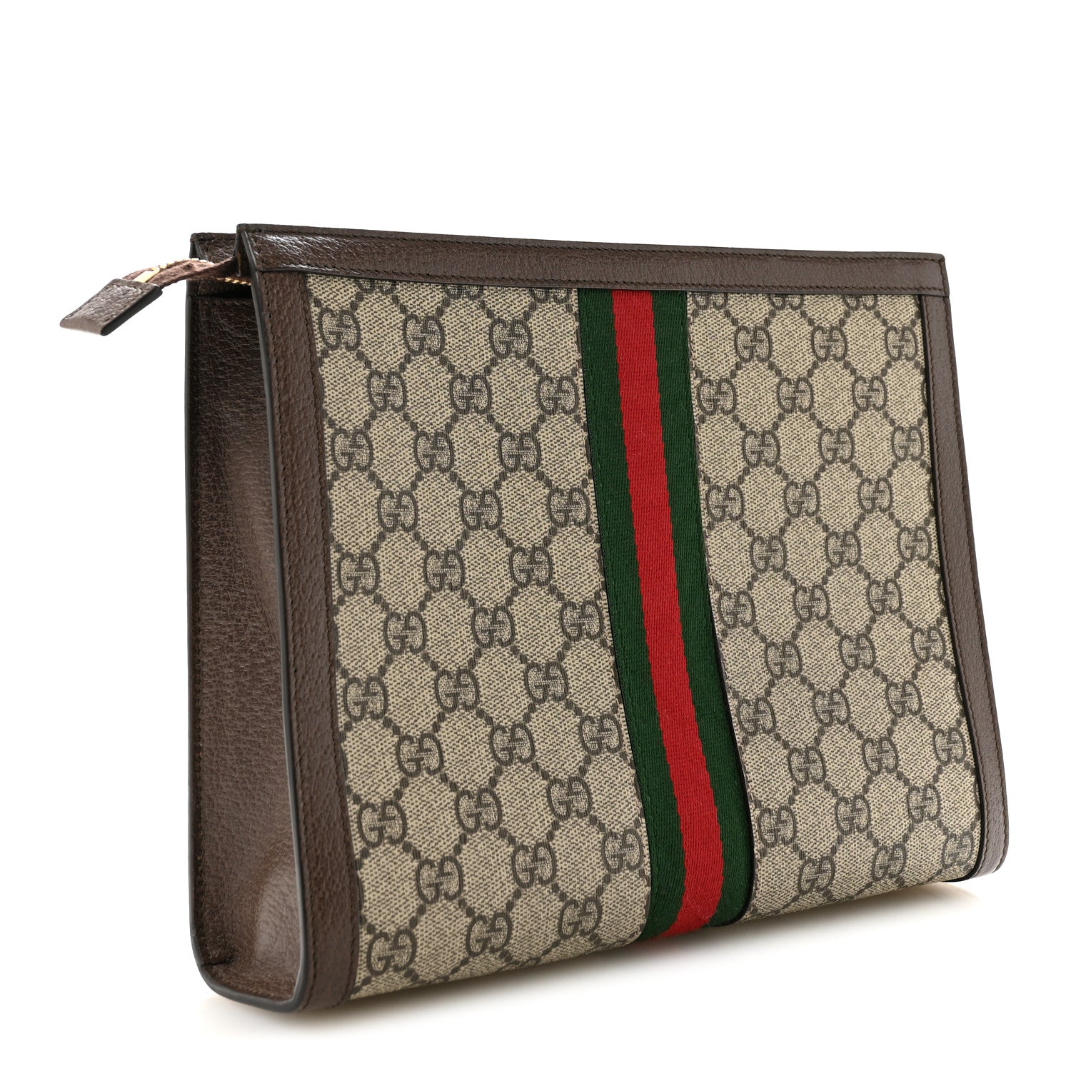 Gucci GG Supreme Monogram Web Ophidia Pouch Brown 3 of 8