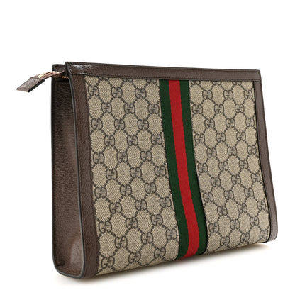 Gucci GG Supreme Monogram Web Ophidia Pouch Brown 3 of 8