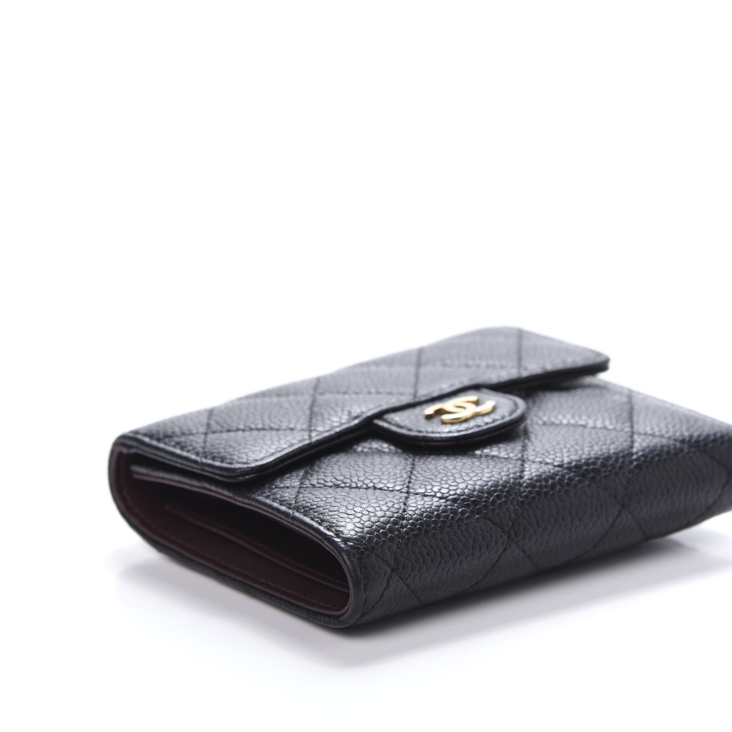 Chanel Caviar Quilted Compact Flap Wallet Black 6 of 11