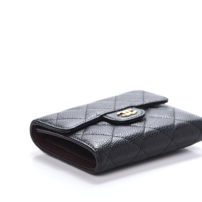 Chanel Caviar Quilted Compact Flap Wallet Black 6 of 11