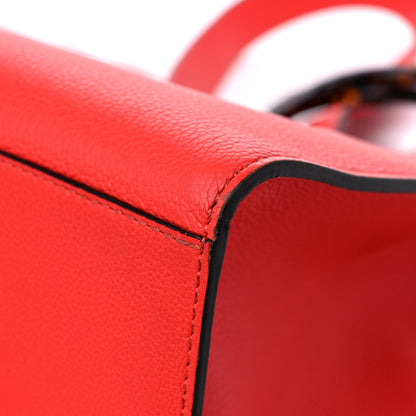 Fendi Vitello Cher Plexiglass Logo Debossed Medium Fendi Sunshine Shopper Tote Papavero 9 of 14