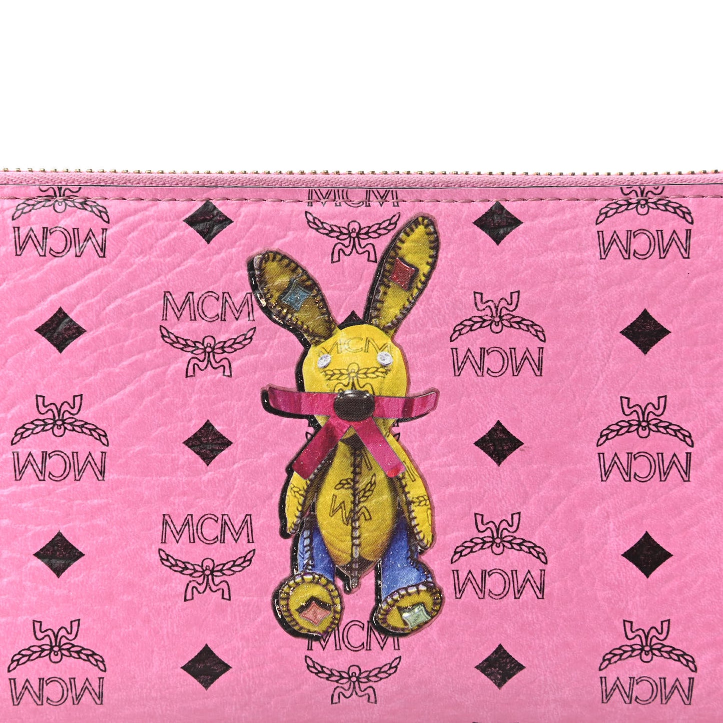 Visetos Rabbit Zip Around Large Wallet Pink