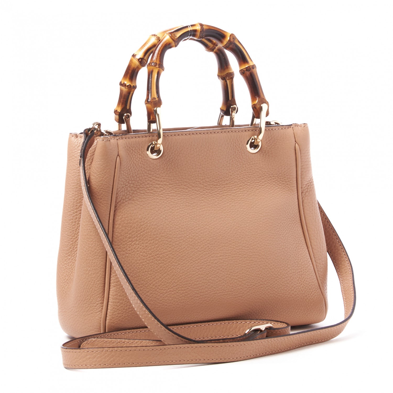 Gucci Cellarius Calfskin Mini Bamboo Shopper Tote Camelia 2 of 8