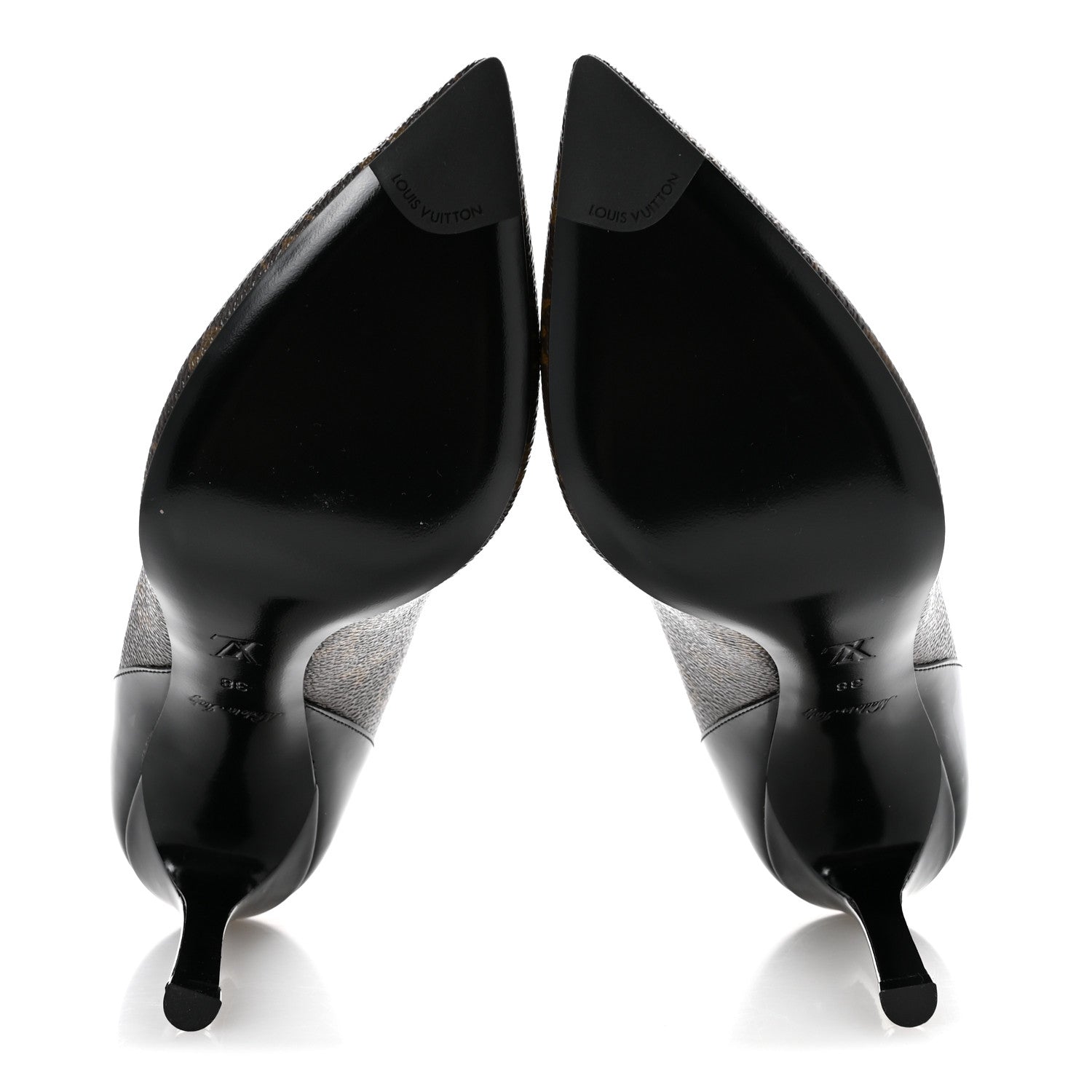 Louis Vuitton Monogram Cherie Pumps 38 Black 6 of 10