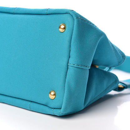 Prada Canapa Small Logo Tote Pavone 10 of 10