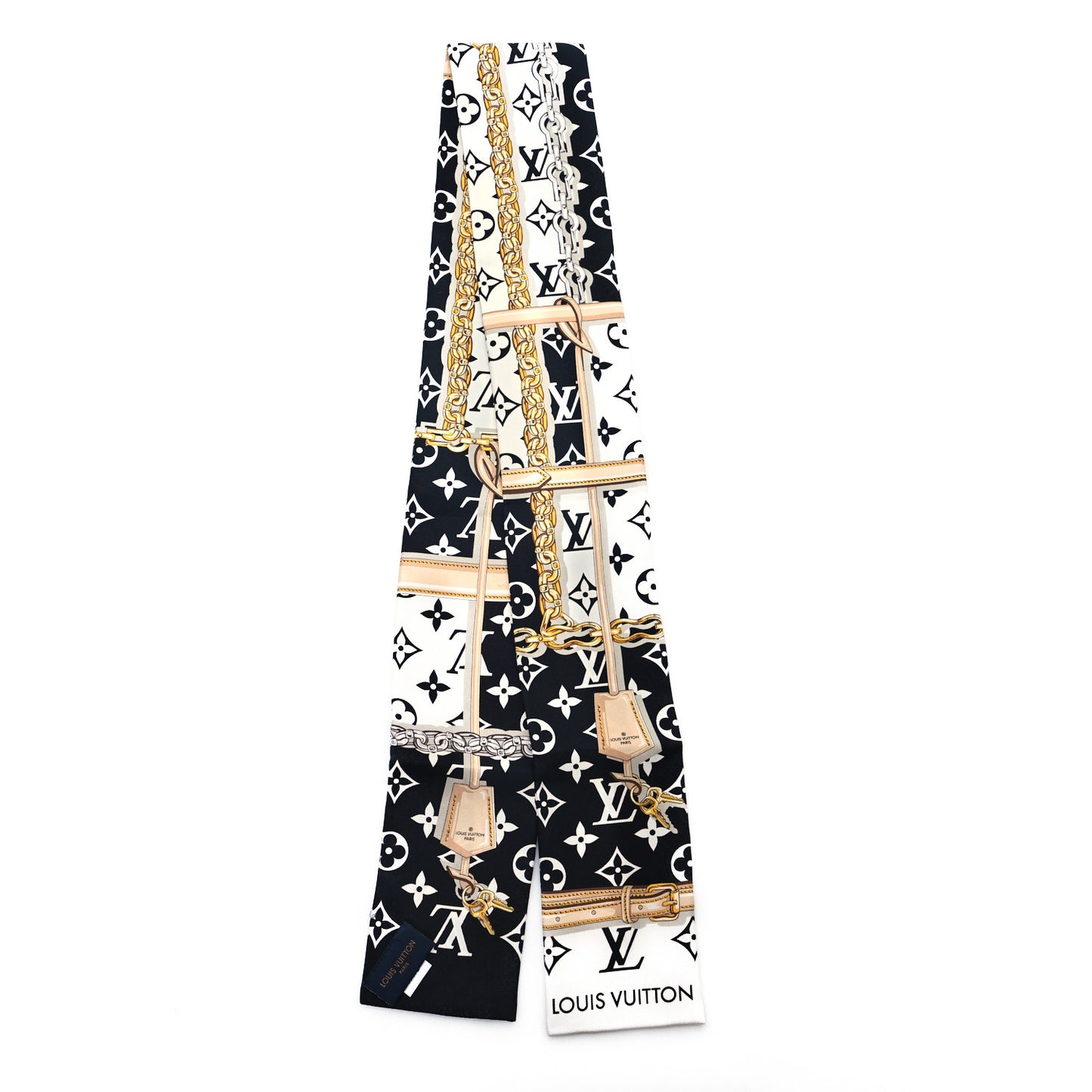 Silk Monogram Confidential Bandeau Black