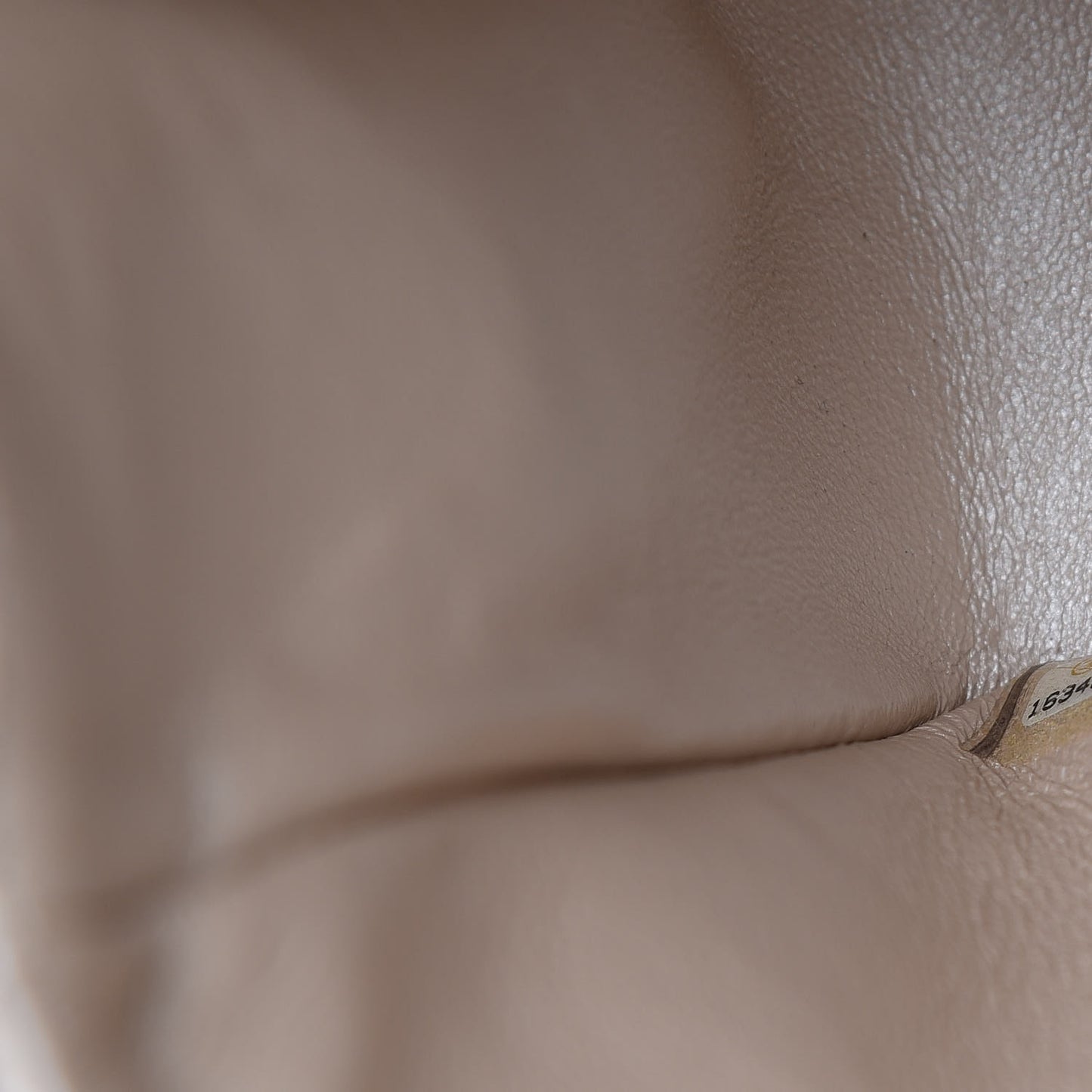 Pearly Caviar Quilted Jumbo Double Flap Light Beige