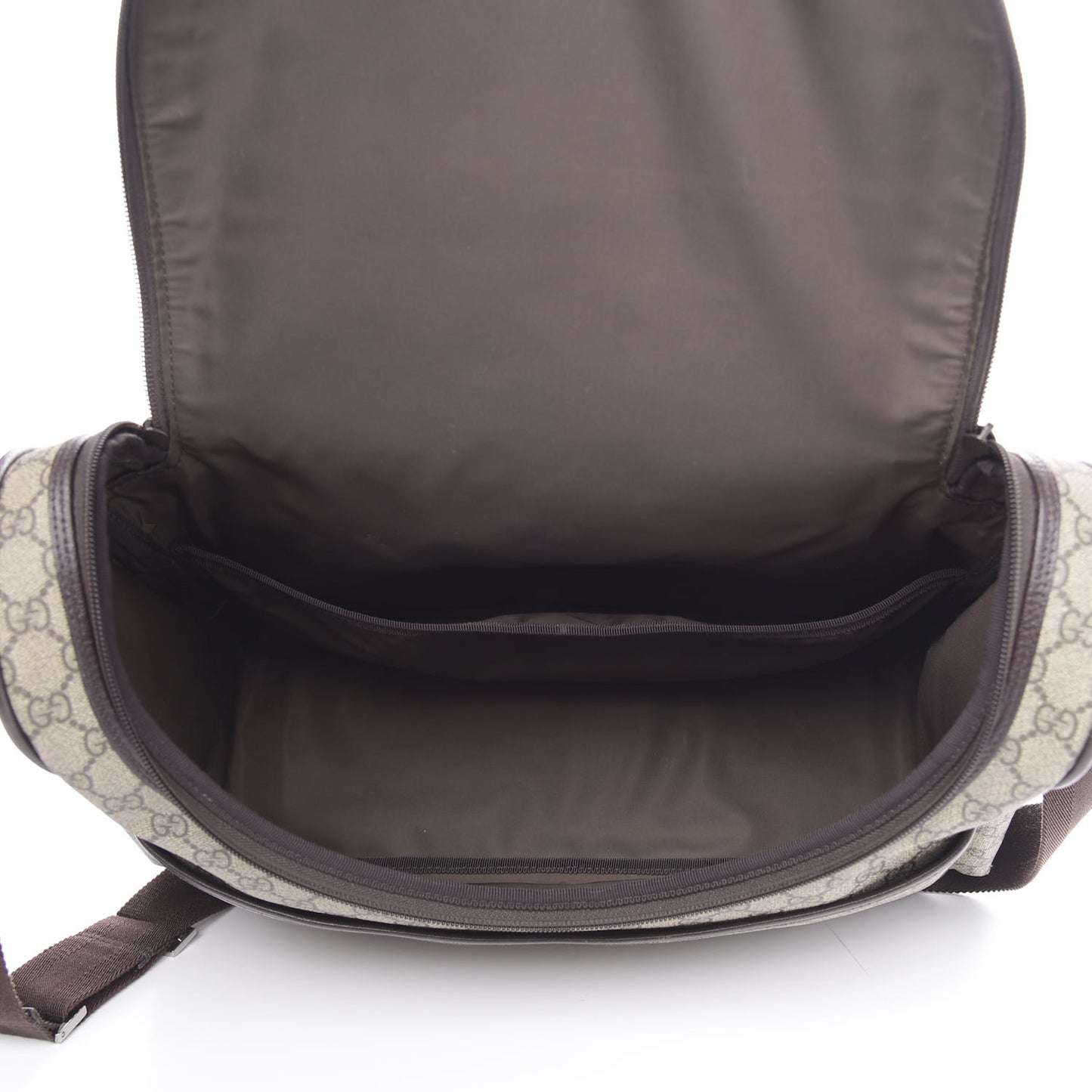 GG Supreme Monogram Selleria Calfskin Large Diaper Bag Beige Ebony Cocoa Dark Chocolate