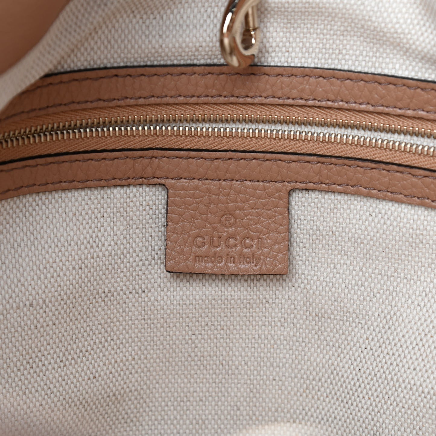 Pebbled Calfskin Medium Soho Chain Shoulder Bag Camelia