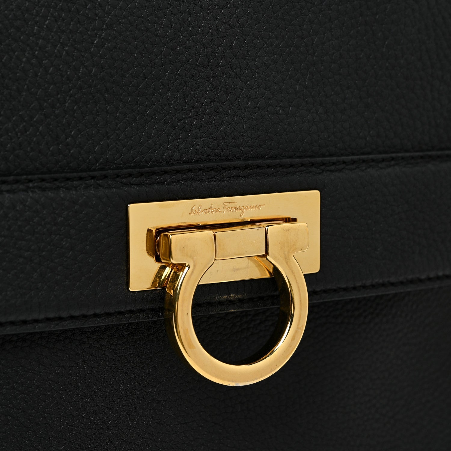 Salvatore Ferragamo Calfskin Medium Sofia Satchel Black 19 of 19