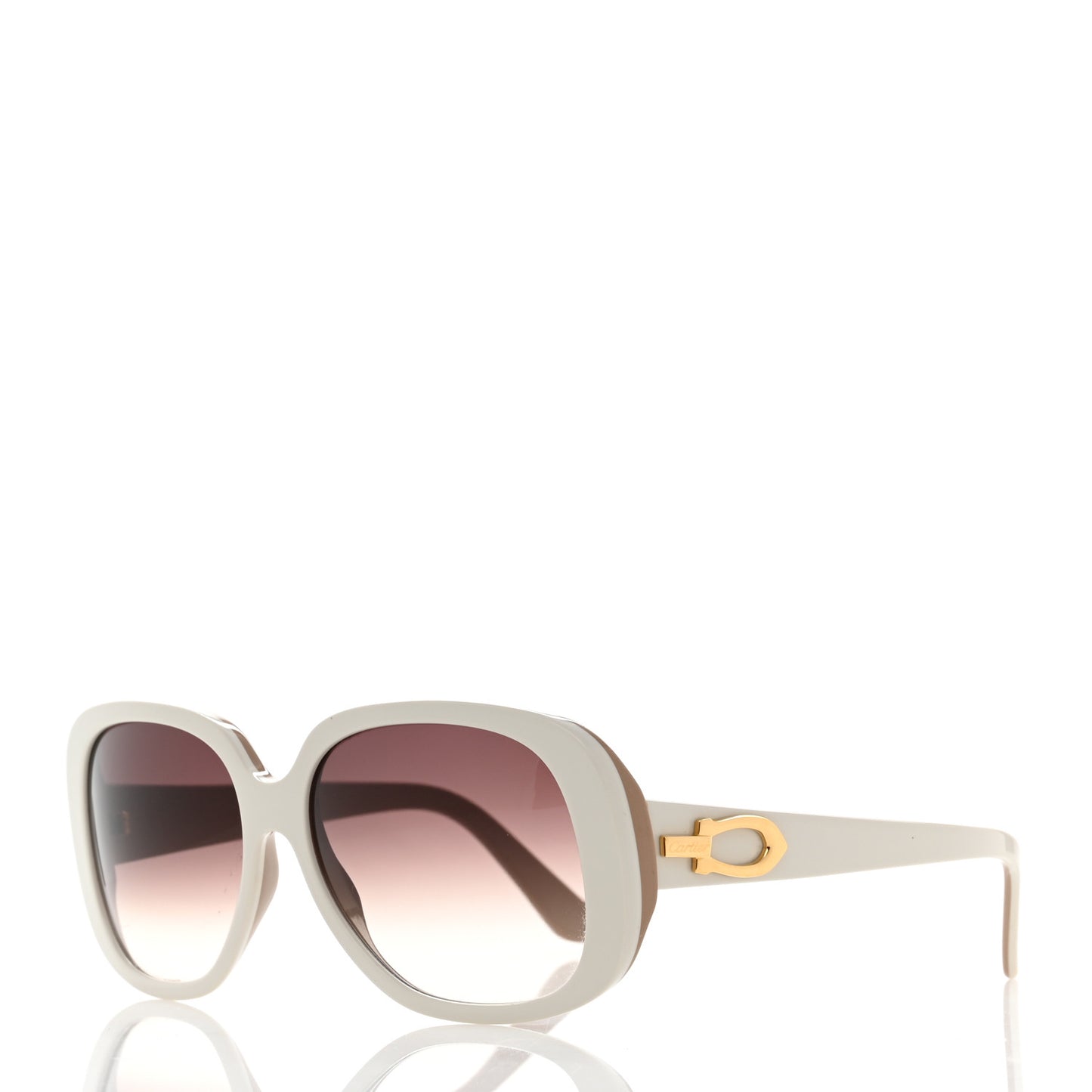 Acetate Sunglasses White Beige