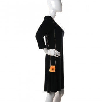 Glass Vitello King Beaded Mini Pico Baguette Charm Orange