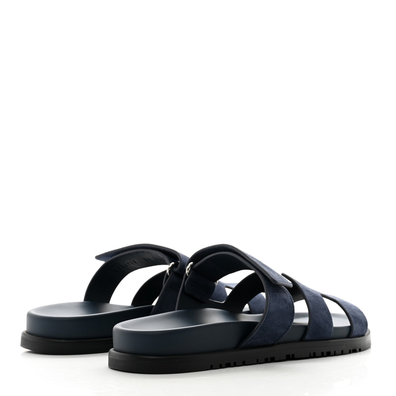 Hermes Suede Goatskin Womens Chypre Sandals 38 Bleu Celeste 4 of 9